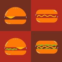 illustratie vector logo hamburger hamburger.