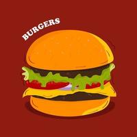 illustratie hamburger hamburger vector