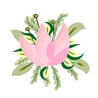 bloem en blad pictogram vectorillustratie voor patroon vector