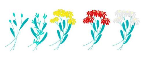 bloem en blad pictogram vectorillustratie voor patroon vector