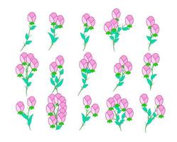 bloem en blad pictogram vectorillustratie voor patroon vector