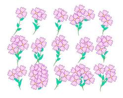bloem en blad pictogram vectorillustratie voor patroon vector