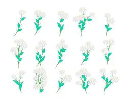 bloem en blad pictogram vectorillustratie voor patroon vector