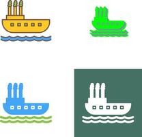 stoomboot icoon ontwerp vector