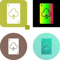 Clubs kaart icoon ontwerp vector