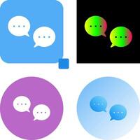 uniek gesprek bubbels icoon ontwerp vector