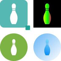 uniek bowling pin icoon ontwerp vector