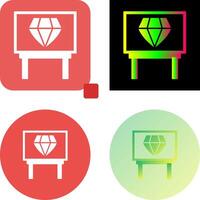 diamant exposeren icoon ontwerp vector