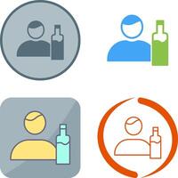 uniek Mens en drinken icoon ontwerp vector