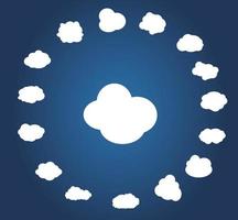 set van verschillende wolk. vector illustratie