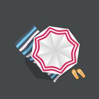 strand paraplu pictogram vectorillustratie vector