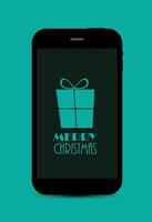 abstracte Kerstmis en Nieuwjaar mobiele telefoon achtergrond. vector illustratie