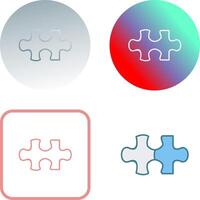 uniek puzzel stuk icoon ontwerp vector