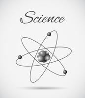 Wetenschapssymbool in grijswaarden vector