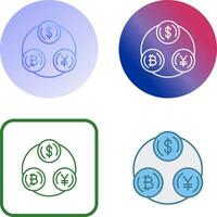 valuta uitwisseling icoon ontwerp vector