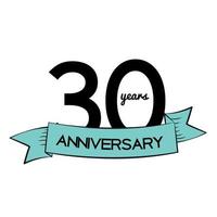 sjabloon logo 30 jaar verjaardag vectorillustratie vector