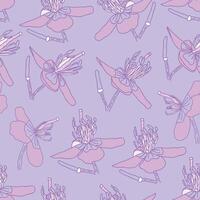 mooi Purper bloemen textiel patroon vector