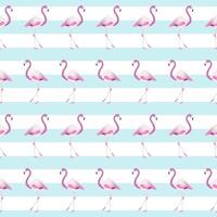 streep zomer flamingo patroon achtergrond vector