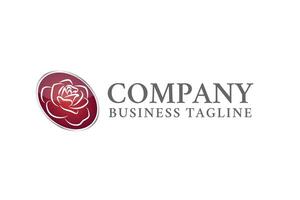 mooi hoor bedrijf logo met roos bloem vector