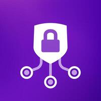 cyber veiligheid icoon voor apps vector