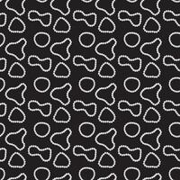 parel ketting Aan een zwart achtergrond. naadloos patroon. illustratie. vector