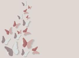 abstracte papier uitgesneden vlinder achtergrond. vector illustratie