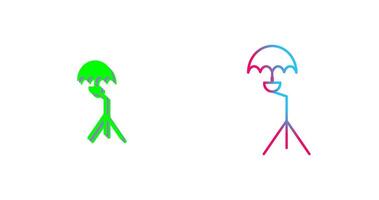 uniek paraplu staan icoon ontwerp vector