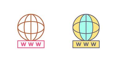 uniek wereld breed web icoon ontwerp vector
