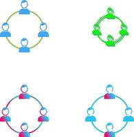 uniek netwerk groep icoon ontwerp vector