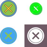 Doen niet kruis icoon ontwerp vector