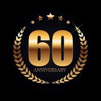 sjabloon logo 60 jaar verjaardag vectorillustratie vector