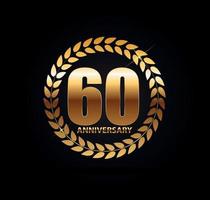 sjabloon logo 60 jaar verjaardag vectorillustratie vector