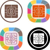 bitcoin spaander icoon ontwerp vector