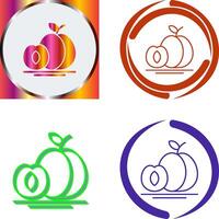 abrikoos icoon ontwerp vector