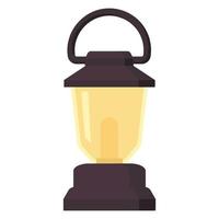 retro camping handlamp vector