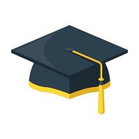 afstuderen bachelor cap vector