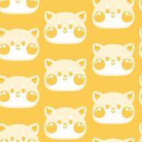 naadloos patroon van schattig shiba inu hond glimlach gezicht achtergrond.japans huisdier dier karakter tekenfilm ontwerp.afbeelding voor kaart, poster, schat kleding, afdrukken scherm.kawaii.illustratie. vector