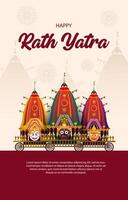 gelukkig rath yatra illustratie vector