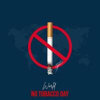 wereld tabak dag, Nee roken dag sociaal media poster ontwerp vector