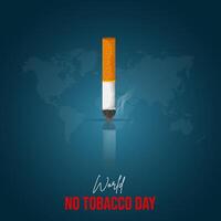 wereld tabak dag, Nee roken dag sociaal media poster ontwerp vector
