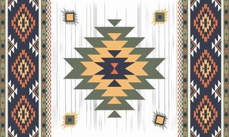 Navajo tribal naadloos patroon. inheems Amerikaans ornament. etnisch zuiden western decor stijl. boho meetkundig ornament. naadloos patroon. Mexicaans deken, tapijt. geweven tapijt illustratie vector