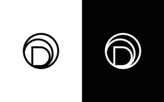 minimalistische brief d O logo sjabloon vector