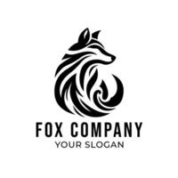 vos silhouet logo sjabloon geïsoleerd Aan wit achtergrond vector