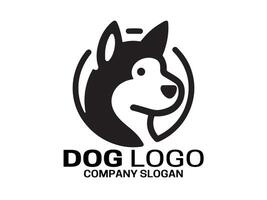 hond hoofd logo sjabloon. vector