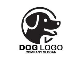 hond hoofd logo sjabloon. vector