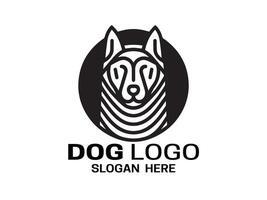 hond hoofd logo ontwerp illustratie vector