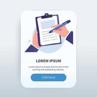 nieuws, sociaal media, digitaal marketing, controleren concept app scherm. modern scherm sjabloon mobiel app. vector