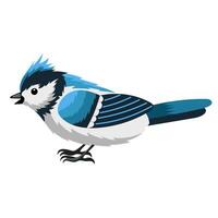 schreeuwen blauw en wit vogel vector