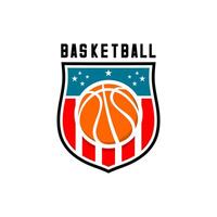 basketbal logo gemakkelijk vector