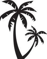 palm boom silhouet illustratie vector